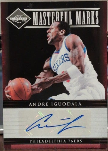 ANDRE IGUODALA 2011-12 Panini Limited Masterful Marks AUTO #01/50 76ers Warriors