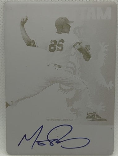 MATT BARNES 2011 Leaf Valiant RC PRINTING PLATE AUTO Autograph SP 1/1 Red Sox of