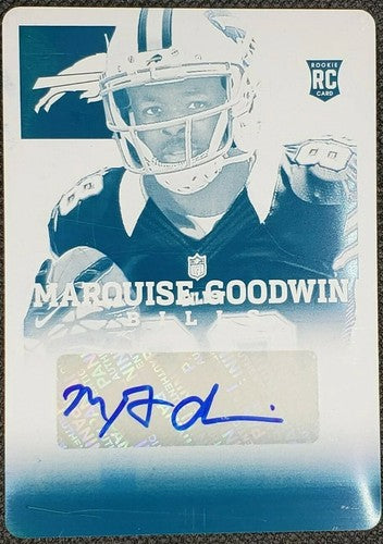 MARQUISE GOODWIN 2013 Panini Absolute Spectrum RC AUTO PRINTING PLATE #1/1 Bills