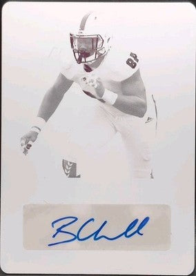 BRADLEY CHUBB 2018 Leaf Metal Draft AUTO PRINTING PLATE SP #1/1 Broncos Dolphins