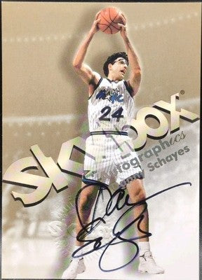 DANNY SCHAYES 1998-99 SkyBox Premium Autographics Black Ink AUTO Nuggets Magic