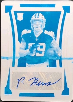PEYTON HENDERSHOT 2022 Panini National Treasures AUTO PRINTING PLATE 1/1 Cowboys