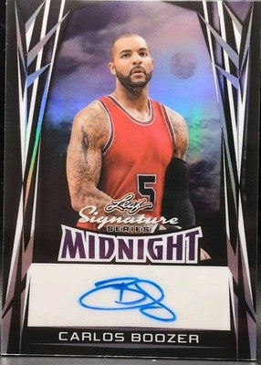 CARLOS BOOZER 2025 Leaf Signature Series Midnight AUTO Prismatic #1/1 Bulls Jazz
