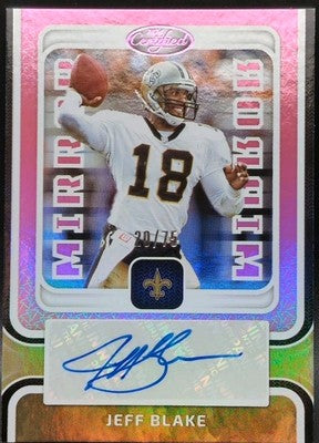 JEFF BLAKE 2024 Panini Certified Mirror Signatures AUTO Pink #/75 Saints Bengals