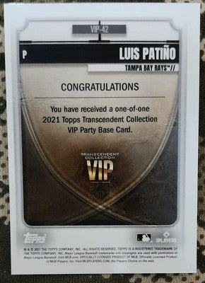 LUIS PATIÃO 2021 Topps Transcendent Collection VIP PARTY #1/1 Rays Padres Patino