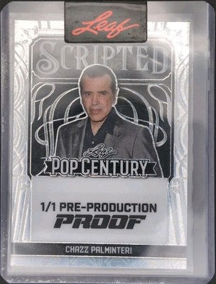 CHAZZ PALMINTERI 2024 Leaf Pop Century Scripted PROOF Silver Mojo 1/1 Bronx Tale