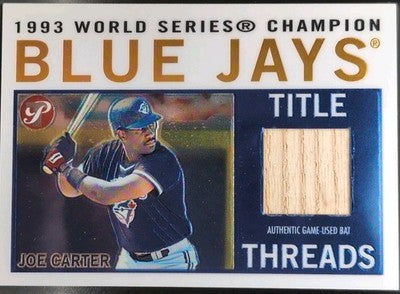 JOE CARTER 2005 Topps Pristine Legends GAME USED BAT Relic Memorabilia Blue Jays