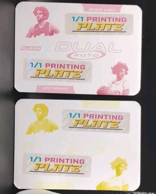 Dereck LIVELY II Jett HOWARD 2023-24 Leaf Flash Whatnot PRINTING PLATE SET #1/1