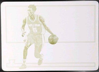 DEJOUNTE MURRAY 2016-17 Panini Noir RC PRINTING PLATE #1/1 Spurs Hawks Pelicans