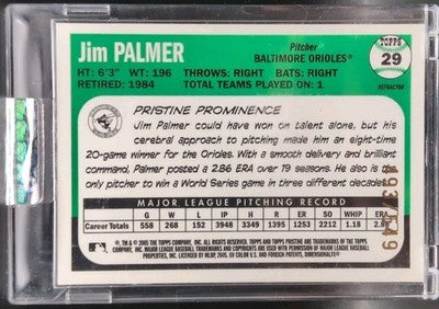 JIM PALMER 2005 Topps Pristine Legends Legendary Years REFRACTOR SP /549 Orioles