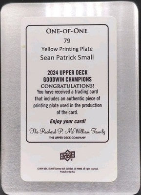 SEAN PATRICK SMALL 2024 Goodwin Champions PRINTING PLATE #1/1 Larry Bird Celtics
