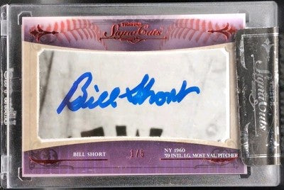 BILL SHORT 2010 TriStar Signa Cuts Bronx Edition AUTO #1/5 NY Yankees Mets Reds