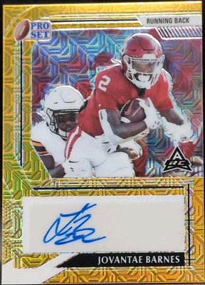 JOVANTAE BARNES 2022 Leaf Pro Set Metal AUTO Gold Mojo SP #1/1 Oklahoma Sooners