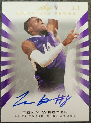 TONY WROTEN 2012-13 Leaf Signature Series RC AUTO Purple SP #1/1 Grizzlies 76ers