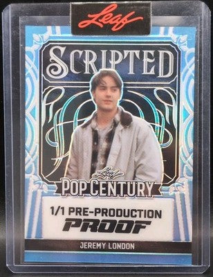 JEREMY LONDON 2024 Leaf Pop Century Scripted PROOF SP 1/1 Mallrats Party Of Five