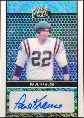 PAUL KRAUSE 2024 Leaf Collective Multi-Sport Metal AUTO Light Blue #3/10 Vikings