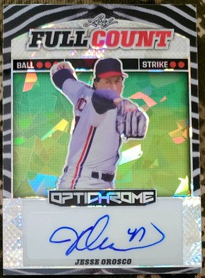 JESSE OROSCO 2023 Leaf Eclectic Optichrome Full Count AUTO Zebra SP #1/1 Dodgers