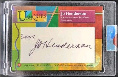 JO HENDERSON 2025 HA Uniques CUT AUTO SP 1/1 All My Children Search For Tomorrow