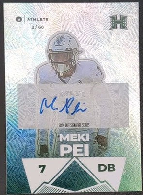 MEKI PEI 2024 Onit Athlete Signature Series AUTO SP #/60 Hawaii Rainbow Warriors
