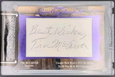 Tim McCARVER Rick WISE 2012 Tristar SignaCuts DUAL CUT AUTO 1/1 Phillies Red Sox