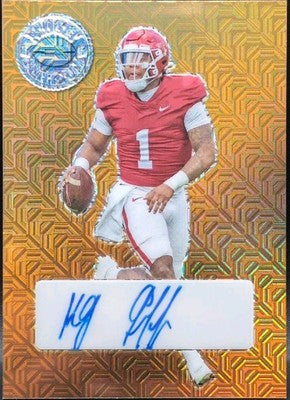 KJ JEFFERSON 2023 Leaf Pro Set Platinum AUTO Gold Mojo #1/1 Arkansas UCF Knights