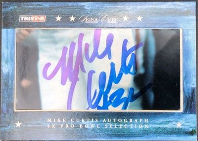 MIKE CURTIS 2007 TriStar Signa Cuts AUTO #32 Inscription BLUE SP #24/24 Colts