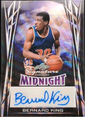 BERNARD KING 2025 Leaf Signature Series Midnight AUTO Wave SP 1/1 of Knicks Nets