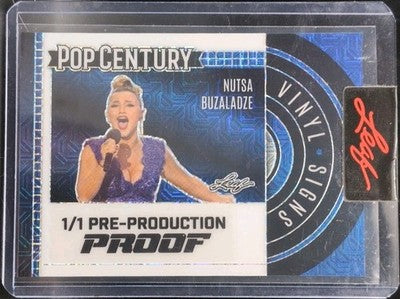 NUTSA BUZALADZE 2024 Leaf Pop Century Vinyl Signs PROOF SP 1/1 EuroVision Singer