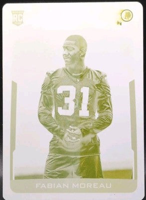 FABIAN MOREAU 2017 Panini Certified RC PRINTING PLATE SP #1/1 Vikings Washington