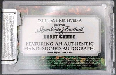 SAM HUFF 2014 TriStar SignaCuts Draft Choice 1988 Swell AUTO Red SP /5 NY Giants