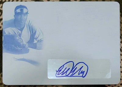 ESTEVAN FLORIAL 2018 Leaf Trinity AUTO PRINTING PLATE SP #1/1 Yankees Guardians
