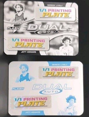 Dereck LIVELY II Jett HOWARD 2023-24 Leaf Flash Whatnot PRINTING PLATE SET #1/1