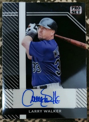 LARRY WALKER 2024 Leaf Collective Pro Set AUTO Black Shimmer #1/5 Rockies Expos
