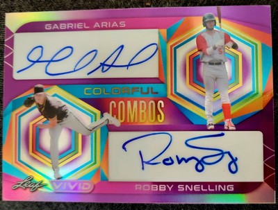 Gabriel ARIAS Robby SNELLING 2022 Leaf Vivid DUAL AUTO Purple SP #5/5 Guardians