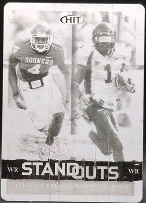 DeSean JACKSON Malcolm KELLY 2008 Sage Hit Standouts RC PRINTING PLATE #1/1 Cal
