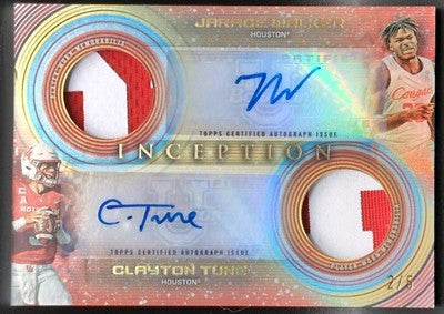 Jarace WALKER Clayton TUNE 2022-23 Inception DUAL RC AUTO PATCH Red #2/5 Houston