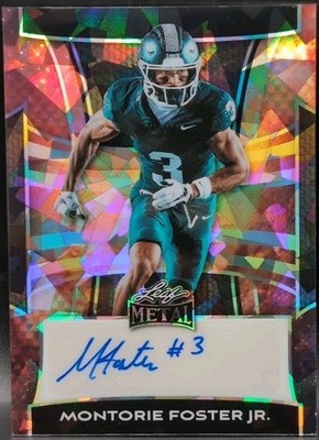 MONTORIE FOSTER JR. 2025 Leaf Metal RC AUTO Galaxy SP #1/1 Seahawks MSU Spartans