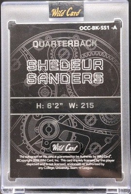 SHEDEUR SANDERS 2024 Wild Card QB1 On The Clock AUTO Black #1/1 Browns Colorado