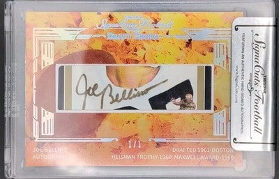 JOE BELLINO 2014 TriStar SignaCuts Draft Choice AUTO Holofoil #1/1 Patriots Navy