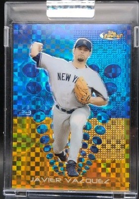 JAVIER VAZQUEZ 2004 Topps Finest Encased GOLD X-FRACTOR SP #45/139 Yankees Expos