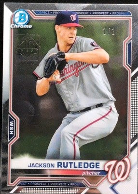 JACKSON RUTLEDGE 2021 Topps Transcendent VIP PARTY Bowman Chrome #1/1 Nationals