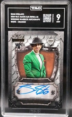 SEAN STELLATO 2024 Wild Card Matte Agent AUTO SP #1/25 TAG 9 Giants Tommy DeVito