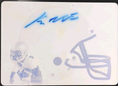 KARLOS WILLIAMS 2015 Leaf Ultimate Draft Helmet AUTO PRINTING PLATE SP 1/1 Bills