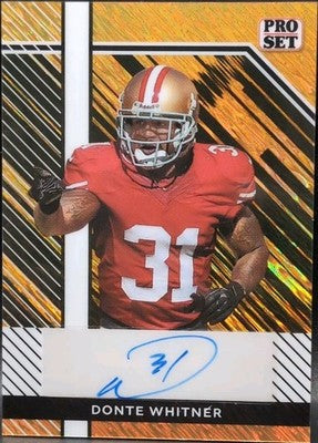 DONTE WHITNER 2024 Leaf Metal Collective Pro Set AUTO Gold SP 1/1 of Bills 49ers
