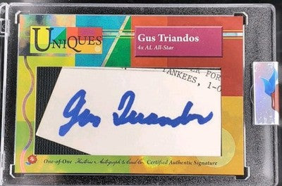 GUS TRIANDOS 2025 Historic Uniques All-Star CUT AUTO SP #1/1 of Yankees Orioles