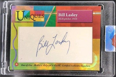 BILL LASLEY 2025 Historic Autographs Uniques CUT AUTO #1/1 1924 St. Louis Browns