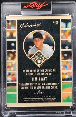 JIM KAAT 2025 Leaf Seasons In The Sun Personalized AUTO Inscription SP #/7 Twins