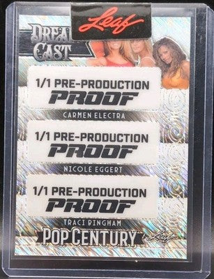 Carmen ELECTRA Nicole EGGERT BINGHAM 2024 Dream Cast Triple PROOF #1/1 Baywatch