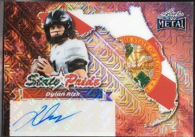 DYLAN RIZK 2025 Leaf Metal State Pride AUTO Galaxy Mojo 1/1 UCF Knights Stanford