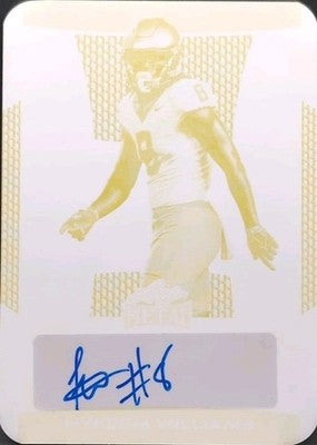 HYKEEM WILLIAMS 2025 Leaf Metal AUTO PRINTING PLATE #1/1 FSU Colorado Buffaloes